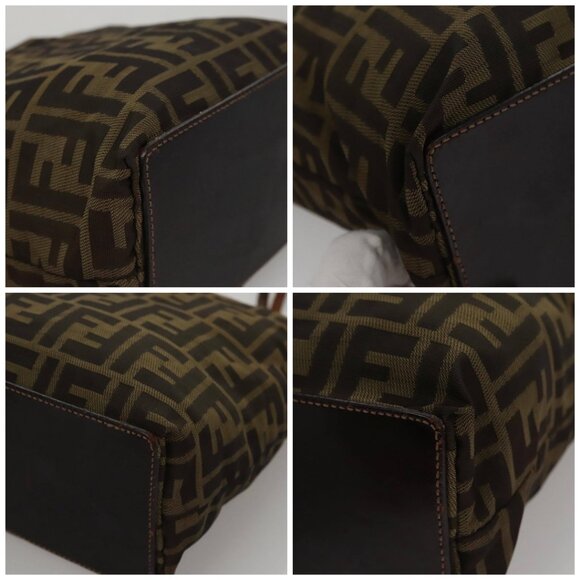 FENDI Zucca Canvas Hand Bag Brown Black Auth - Picture 16 of 16